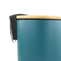 Orange85 Pedaalemmer Prullenbak Blauw 3 Liter Bamboe En Metaal -Beste Opslag Winkel 1000049514 0110