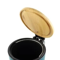 Orange85 Pedaalemmer Prullenbak Blauw 3 Liter Bamboe En Metaal -Beste Opslag Winkel 1000049514 0111