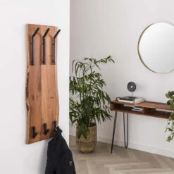Giga Meubel Wandkapstok 6-Haaks - Acaciahout - Kapstok Edge Hoog -Beste Opslag Winkel 1000051977 0102