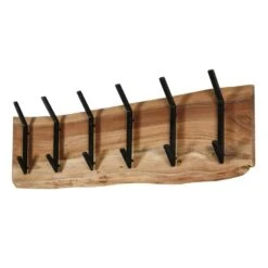 Giga Meubel Wandkapstok 2x6 Haken - Acaciahout - 100cm - Kapstok Edge