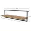 Giga Meubel Wandplank Acaciahout - 100cm - Naturel - Stalen Frame -Beste Opslag Winkel 1000051980