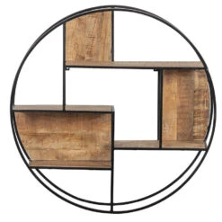 Wandrek 100cm - Mangohout - Bruin - Rond -Beste Opslag Winkel 1000052233 0102
