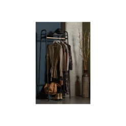 WOOOD Jovi Kledingrek - Metaal - Zwart - 167x70x41 -Beste Opslag Winkel 1000052326 0102