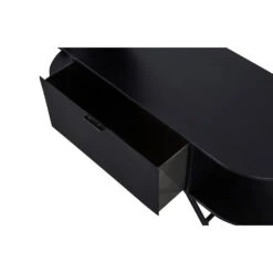 WOOOD Rink Kapstok Met Spiegel - Metaal - Zwart - 188x99x34 -Beste Opslag Winkel 1000052508 0101