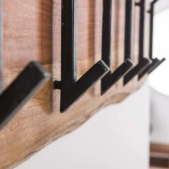 Industriële Kapstok Levi Massief Hout 6 Haken Horizontaal - 12x100x30 Cm - Hout 8 Industriële Kapstok Levi Massief Hout 6 Haken Horizontaal - 12x100x30 Cm - Hout -Beste Opslag Winkel 1000052511 0102