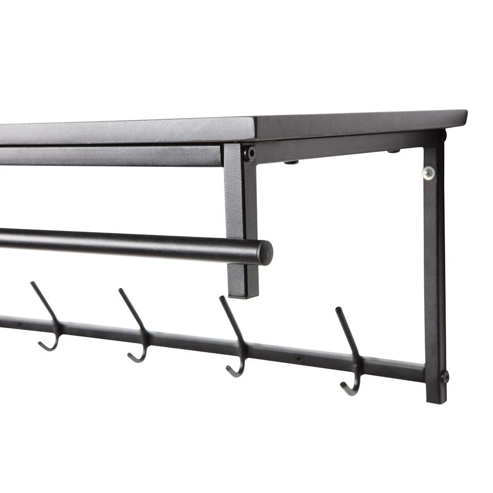 WOOOD Taeke Kapstok - Metaal - Zwart - 26x75x33 4 WOOOD Taeke Kapstok - Metaal - Zwart - 26x75x33 - Afbeelding 2