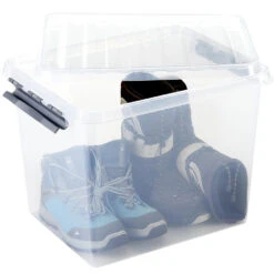 Q-line Opbergbox 52L - Set Van 2 - Transparant/grijs -Beste Opslag Winkel 1000052835 0102