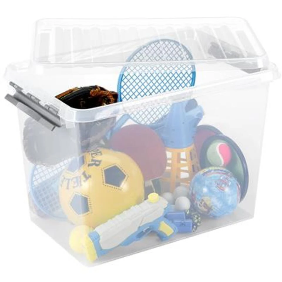 Q-line Opbergbox 72L Transparant Metaal 6 Q-line Opbergbox 72L Transparant Metaal - Afbeelding 4