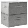 VidaXL Opbergboxen 2 St 43x34x23 Cm Stof Grijs -Beste Opslag Winkel 1000056179