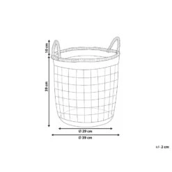 Beliani Mand ALBACORE - Beige Zeewier -Beste Opslag Winkel 1000057114 0102