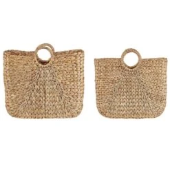 Beliani Mand POMPANO - Beige Waterhyacinth 9 Beliani Mand POMPANO - Beige Waterhyacinth -Beste Opslag Winkel 1000057118 0103