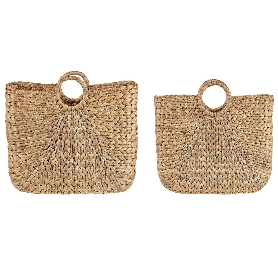 Beliani Mand POMPANO - Beige Waterhyacinth 6 Beliani Mand POMPANO - Beige Waterhyacinth - Afbeelding 4