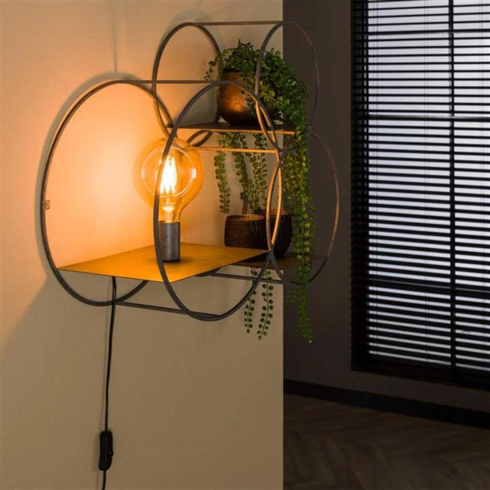 Hoyz - Wandschap 1L Circular XL / Oud Zilver 4 Hoyz - Wandschap 1L Circular XL / Oud Zilver - Afbeelding 2