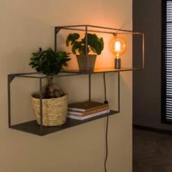 Hoyz - Wandschap 1L Cubic L / Oud Zilver -Beste Opslag Winkel 1000058479 0102