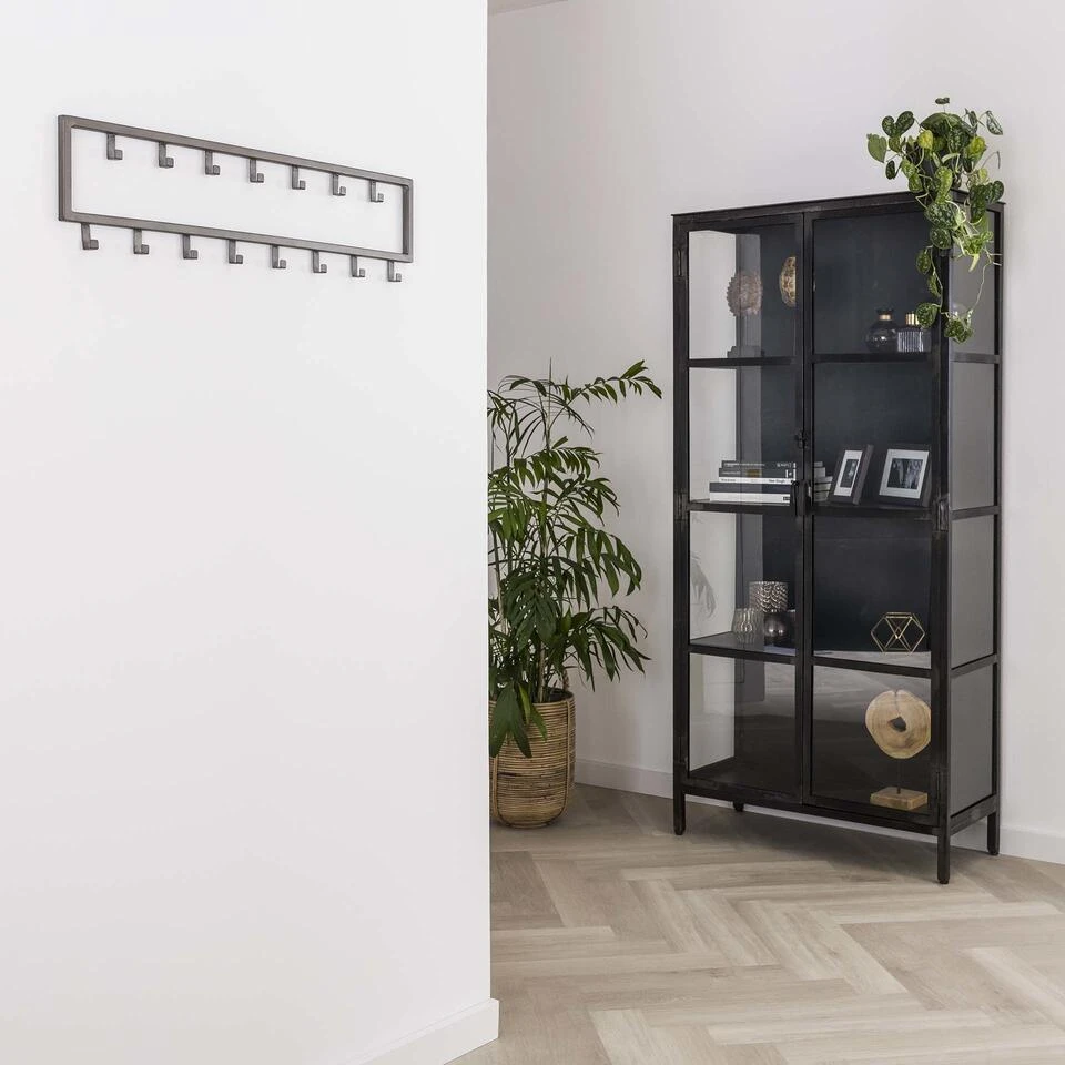 Industriële Kapstok Milano Metaal 15 Haken - 2x80x20 Cm - Metaal - Grijs 5 Industriële Kapstok Milano Metaal 15 Haken - 2x80x20 Cm - Metaal - Grijs - Afbeelding 3