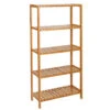 ACAZA Badkamer Of Keuken Rek Met 5 Niveaus - Opbergrek - 130 Cm Hoog - Bamboe -Beste Opslag Winkel 1000061225