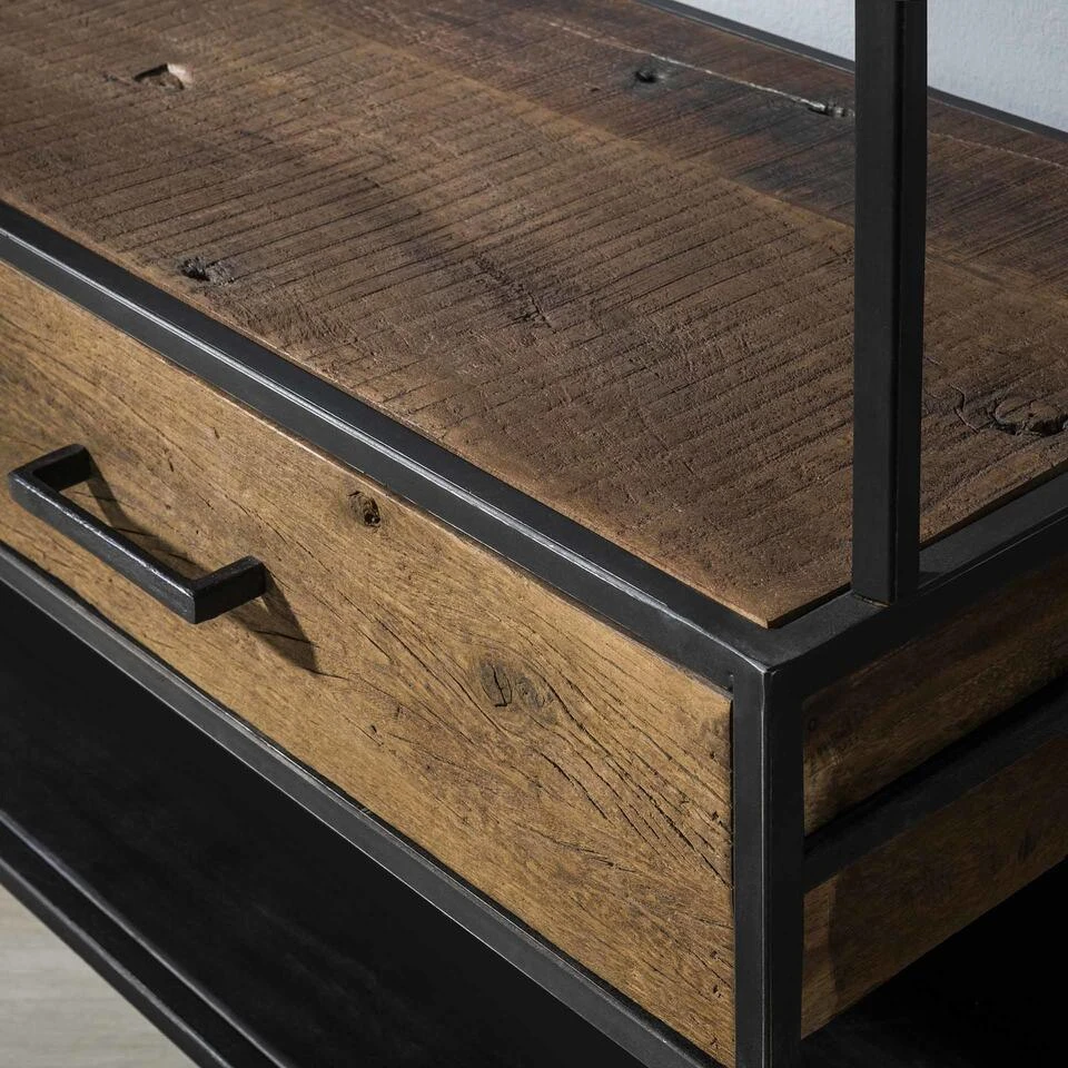 Kapstok Industrieel Charlie Hout Metaal 9 Haken 35x120x180 Cm Hardhout 6 Kapstok Industrieel Charlie Hout Metaal 9 Haken 35x120x180 Cm Hardhout - Afbeelding 4