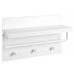 Furnihaus Furnihaus - Landelijk Kapstok Met Hoedenplank - Wandkapstok In Metaal -Beste Opslag Winkel 1000065473 0110