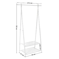 ACAZA Kledingrek - Metaal - Wit 9 ACAZA Kledingrek - Metaal - Wit -Beste Opslag Winkel 1000066952 0104