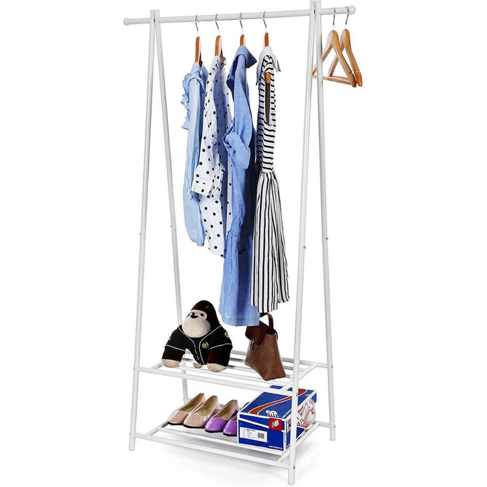 ACAZA Kledingrek - Metaal - Wit 3 ACAZA Kledingrek - Metaal - Wit