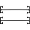 ACAZA Set Van 2 Ophangrails - Industriële Look - Zwart -Beste Opslag Winkel 1000067679