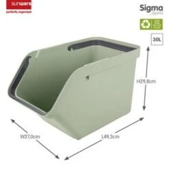 Sigma Home Sorteer Unit 30L Groen -Beste Opslag Winkel 1000068012 0101