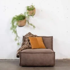 Giga Meubel Opbergmand Rotan Ø28cm - Zwart/Naturel - Bloemenmand Hanae -Beste Opslag Winkel 1000068460 0101