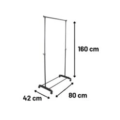 Orange85 Kledingrek Op Wieltjes Zwart Metaal Garderoberek -Beste Opslag Winkel 1000068876 0110