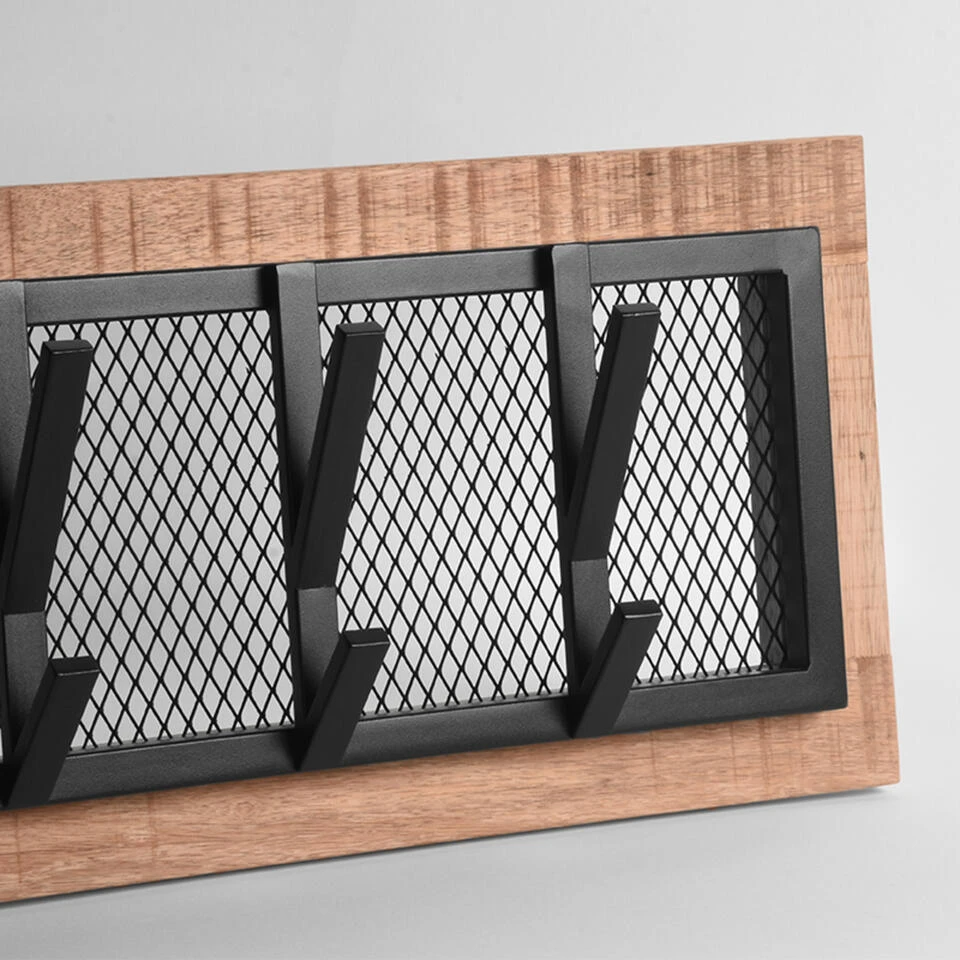 LABEL51 Kapstok Crude - Zwart - Mangohout - M 5 LABEL51 Kapstok Crude - Zwart - Mangohout - M - Afbeelding 3