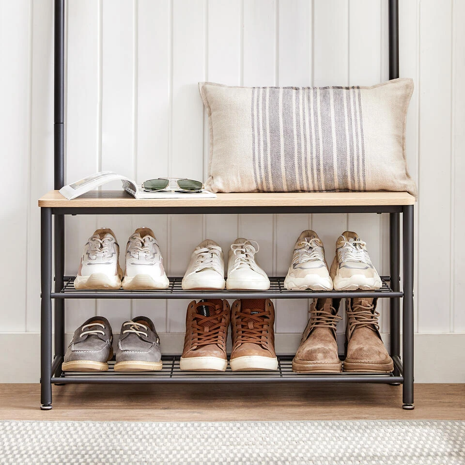 ACAZA Groot Garderoberek XL, 175 Cm Hoog, Lichte Eik Kleur 5 ACAZA Groot Garderoberek XL, 175 Cm Hoog, Lichte Eik Kleur - Afbeelding 3