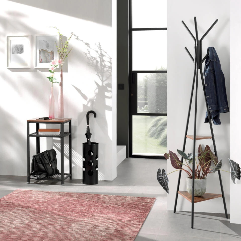 ACAZA Staande Kapstok - Vintage - 6 Haken - 49x179x49 Cm - Vintage Bruin 4 ACAZA Staande Kapstok - Vintage - 6 Haken - 49x179x49 Cm - Vintage Bruin - Afbeelding 2