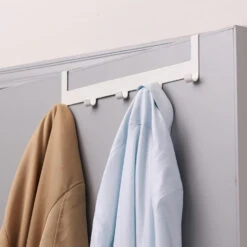 ACAZA Deurkapstok - Met 5 Haken - Metaal - Wit -Beste Opslag Winkel 1000068922 0102
