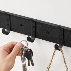 ACAZA Wandkapstok Met 3 Haken - Industriële Stijl - Zwart -Beste Opslag Winkel 1000068934 0102