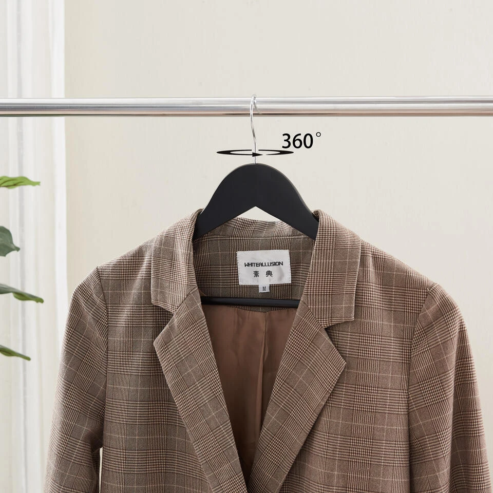 ACAZA Kledinghangers - Massief Hout - 30 Stuks - Zwart 6 ACAZA Kledinghangers - Massief Hout - 30 Stuks - Zwart - Afbeelding 4