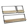 Hoyz - Wandschap Lean Set Van 3 - Acaciahout -Beste Opslag Winkel 1000069337