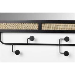 Giga Meubel Spiegelkapstok Zwart - Hout & Webbing - Kapstok Aida 8 Giga Meubel Spiegelkapstok Zwart - Hout & Webbing - Kapstok Aida -Beste Opslag Winkel 1000069760 0102