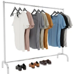 CLP Kledingrek Lara 120x150x38 Zilverkleurig -Beste Opslag Winkel 1000069914 0101