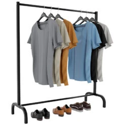 CLP Kledingrek Lara 120x120x38 Zwart -Beste Opslag Winkel 1000069915 0101