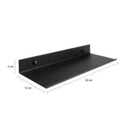 QUVIO Muur Plank Staal - Zwart -Beste Opslag Winkel 1000071518 0103