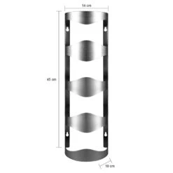QUVIO Wand Wijnrek Voor 4 Flessen, Aluminium - Zilver -Beste Opslag Winkel 1000071747 0101