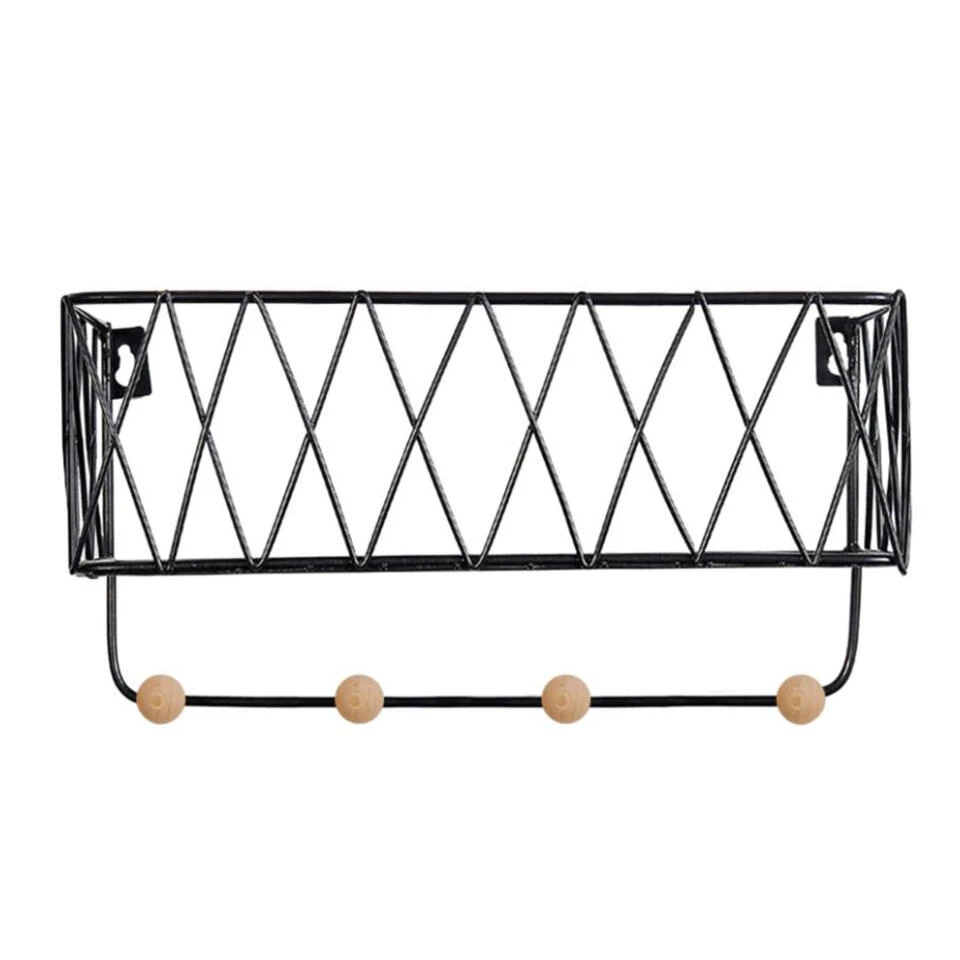QUVIO Wandrek Met 4 Kapstokpunten Zwart 3 QUVIO Wandrek Met 4 Kapstokpunten Zwart