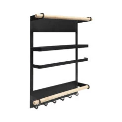 QUVIO Keukenrekje Metaal Met Magneet - Zwart