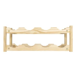 QUVIO Houten Wijnrek (2 Lagen) Voor 8 Flessen -Beste Opslag Winkel 1000071755 0103