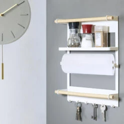 QUVIO Keukenrekje Metaal Met Magneet - Wit -Beste Opslag Winkel 1000071756 0103