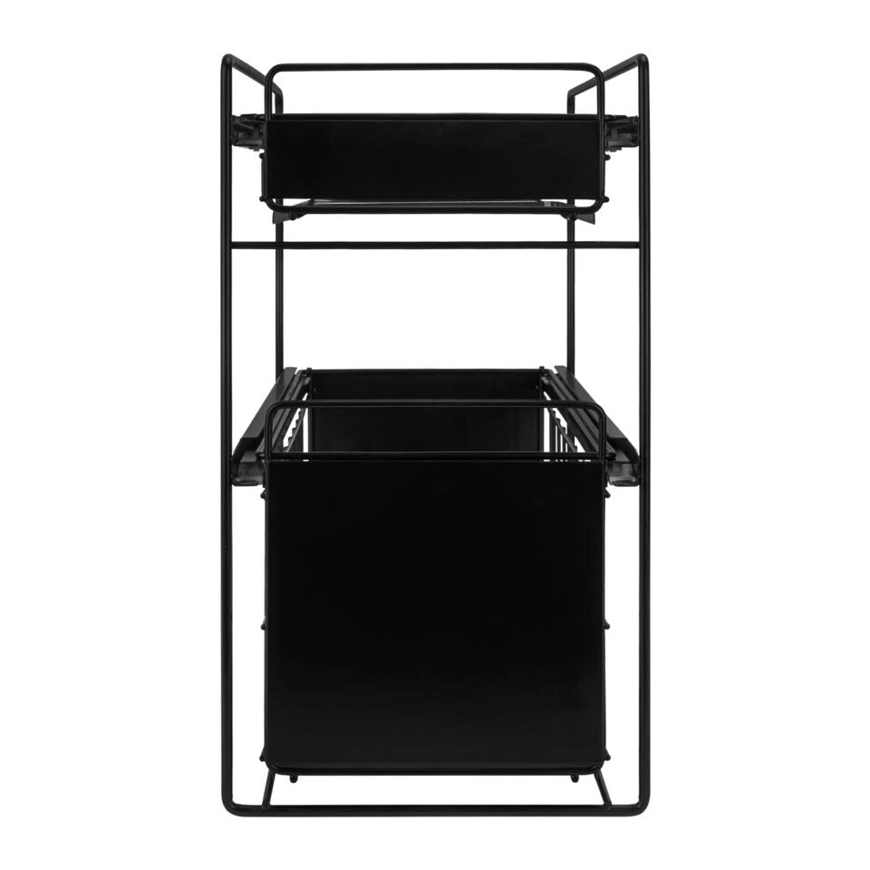 QUVIO Kruidenrek Metaal Met 2 Lades - Zwart 4 QUVIO Kruidenrek Metaal Met 2 Lades - Zwart - Afbeelding 2