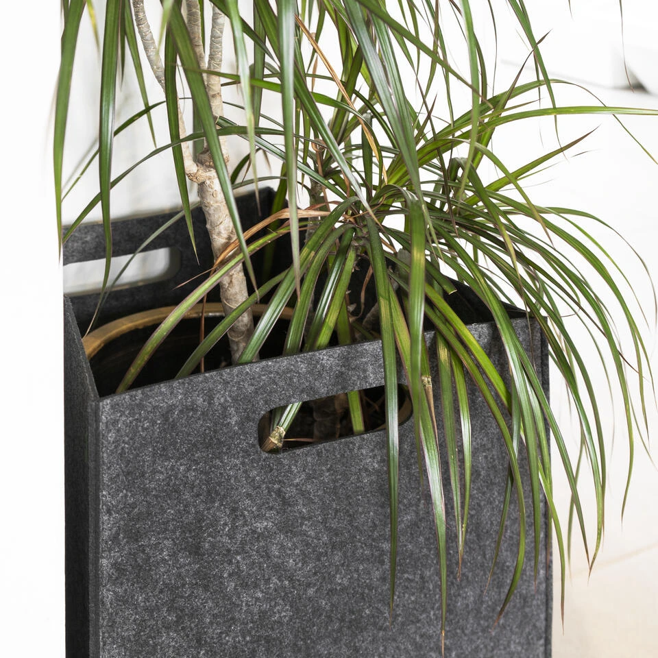 QUVIO Opbergbak Vilt Vierkant - Grijs 4 QUVIO Opbergbak Vilt Vierkant - Grijs - Afbeelding 2