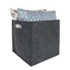 QUVIO Opbergbak Vilt Vierkant - Grijs -Beste Opslag Winkel 1000071778
