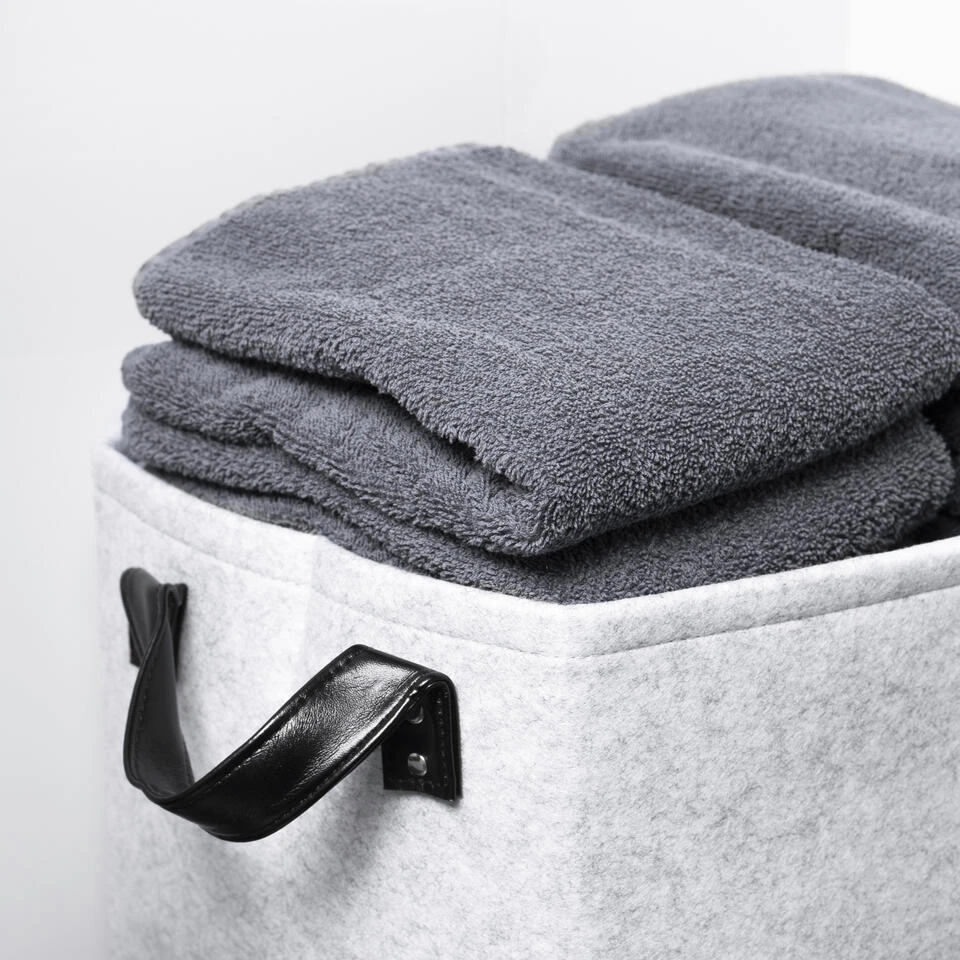 QUVIO Opbergmand Vilt - Grijs 4 QUVIO Opbergmand Vilt - Grijs - Afbeelding 2