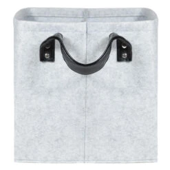 QUVIO Opbergmand Vilt - Grijs 9 QUVIO Opbergmand Vilt - Grijs -Beste Opslag Winkel 1000071784 0103