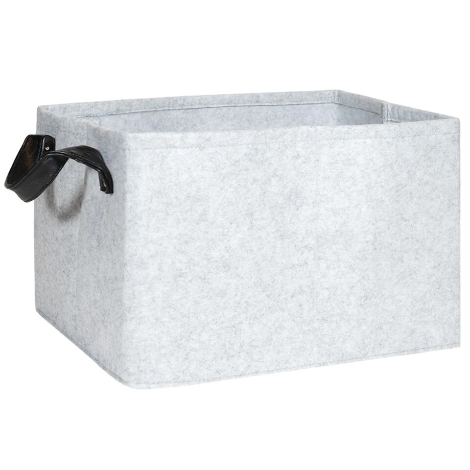 QUVIO Opbergmand Vilt - Grijs 3 QUVIO Opbergmand Vilt - Grijs